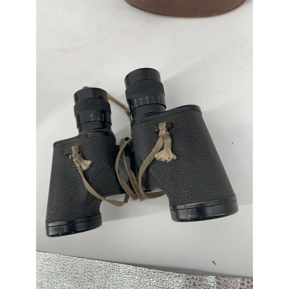 Vintage 1943‎ Nash-Kelvinator M3 6x30 Binoculars with M17 Leather Case WWII